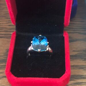 10K Gold London Blue Topaz Ring